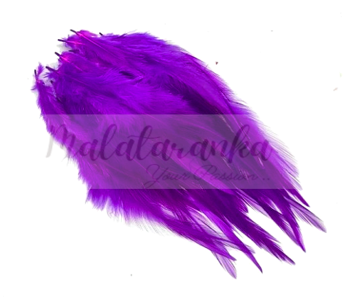 Pióra siodłowe koguta 10-15 cm FIOLETOWY