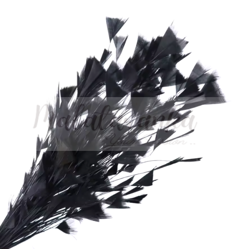 Pióra trymowane gęsie 25-30 cm Kwiaty z piór bukiet CZARNY