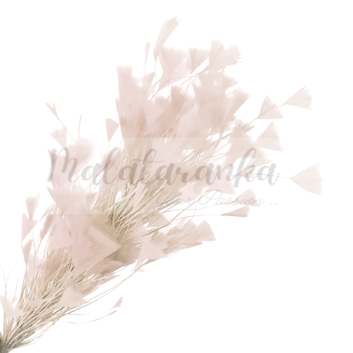 Pióra trymowane gęsie 25-30 cm Kwiaty z piór bukiet PUDROWY