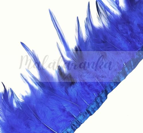 niebieski.jpgPióra na taśmie kogut CHABROWY 1m taśma z piór