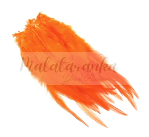 Pióra siodłowe koguta 10-15 cm POMARAŃCZOWY
