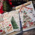 Świąteczny zestaw naklejek DIY Choinka dekoracja scrapbooking dziennik