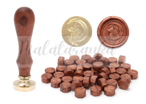  Stempel Pieczęć do lakowania SOWA KSIĘŻYC