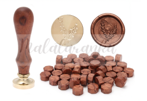 Stempel Retro Pieczątka  GAŁĄZKI PAPROCI