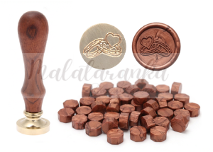 Stempel do wosku Pieczątka SERCE OBRĄCZKI 