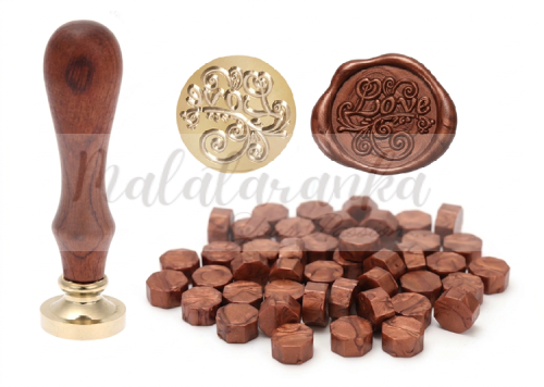 Stempel do wosku Retro Pieczątka - LOVE