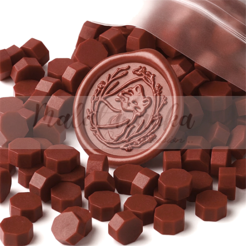 Lak Wosk do pieczęci BRĄZOWY pastelowy 100 szt