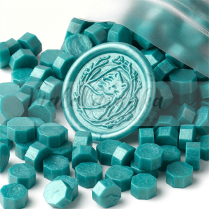  Lak Wosk do pieczęci TURKUS NIEBIESKI 100szt 