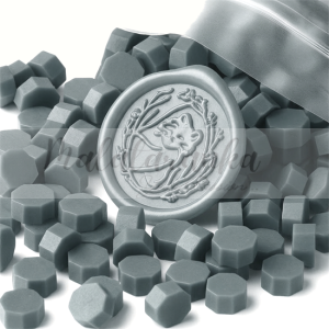  Lak Wosk do pieczęci STALOWO SZARY 100szt  