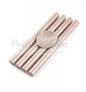 Lak wosk do pistoletu 11mm RÓŻOWA PERŁA z brokatem 4 szt