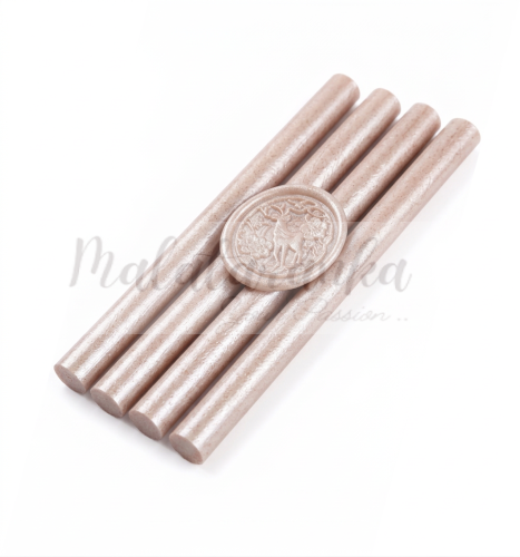 Lak wosk do pistoletu 11mm RÓŻOWA PERŁA z brokatem