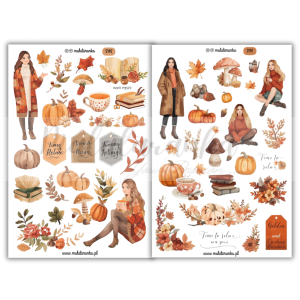 Naklejki jesienne - journaling scrapbooking planner