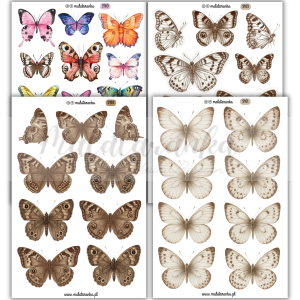 Naklejki Motyle journaling scrapbooking planner