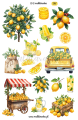 Naklejki Cytrusy Cytrynowa lemoniada journaling scrapbooking planner bujo