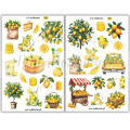 Naklejki Cytrusy Cytrynowa lemoniada journaling scrapbooking planner bujo