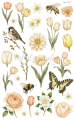 Naklejki kwiaty wiosenne dziennik journaling scrapbooking planer