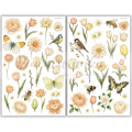Naklejki kwiaty wiosenne dziennik journaling scrapbooking planer