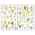 Naklejki wiosenne kwiaty rośliny journaling scrapbooking planer