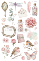 Naklejki botaniczne, kwiaty rośliny journaling scrapbooking planer