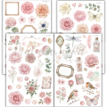 Naklejki botaniczne, kwiaty rośliny journaling scrapbooking planer