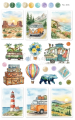Naklejki podróżnicze Wakacje Podróże travel journaling scrapbooking planer