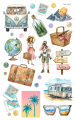 Naklejki podróżnicze Wakacje Podróże travel journaling scrapbooking planer