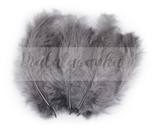Pióra strusia puchowe 10-18 cm CIEMNO SZARE