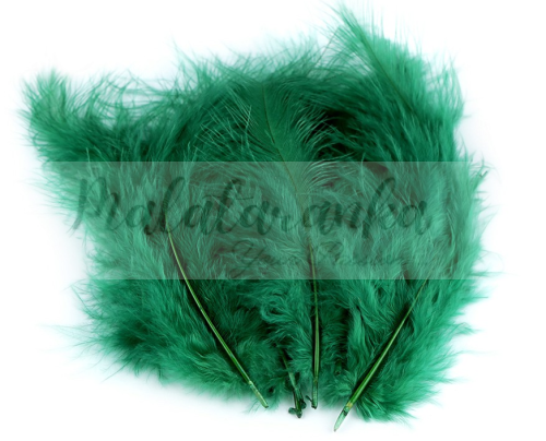 Pióra strusia puchowe 10-18 cm CIEMNO ZIELONE