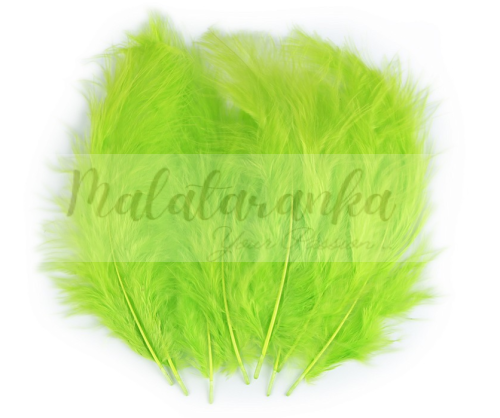 Pióra strusia puchowe 10-18 cm LIMETKOWY