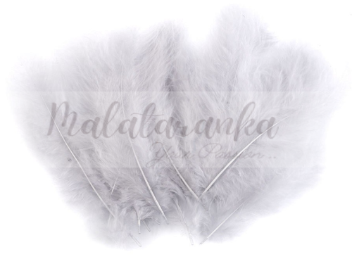 Pióra strusia puchowe 10-18 cm SZARE MYSIE