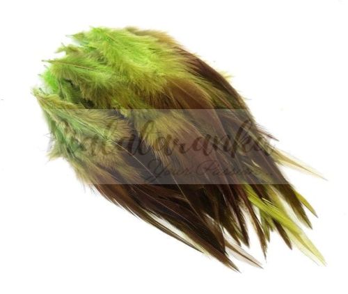 PIÓRA SIODŁOWE KOGUTA BARWIONE APPLE GREEN