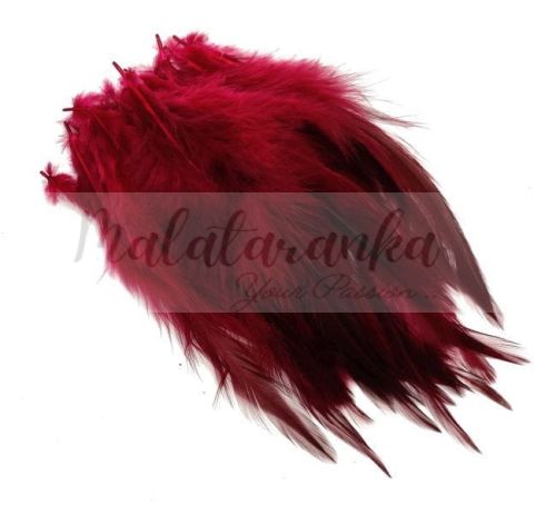 PIÓRA SIODŁOWE KOGUTA BARWIONE WINE