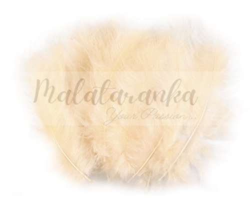 Pióra strusia puchowe 10-18 cm JASNO BEŻOWE