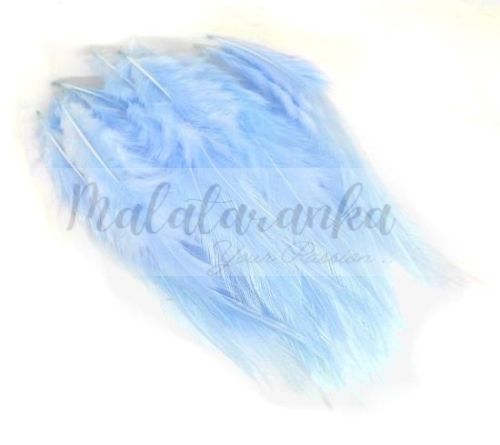 Pióra siodłowe koguta 10-15 cm BŁĘKITNY