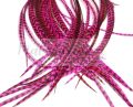 Pióra do włosów 25-28 cm PINK COOKIE 10 szt Różowe Fuksja