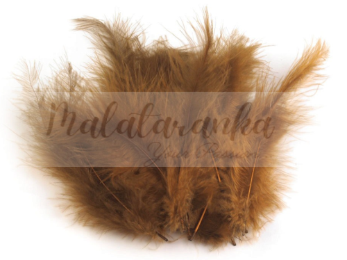 Pióra strusia puchowe 10-18 cm BRĄZOWE