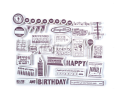 Pieczątki gumowe Stemple do Scrapbookingu Happy Birthday