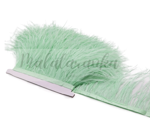 Strusie pióra na taśmie MIĘTOWE