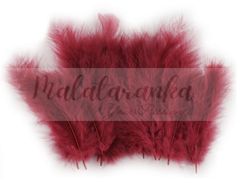 Pióra strusia puchowe 10-18 cm BORDOWE