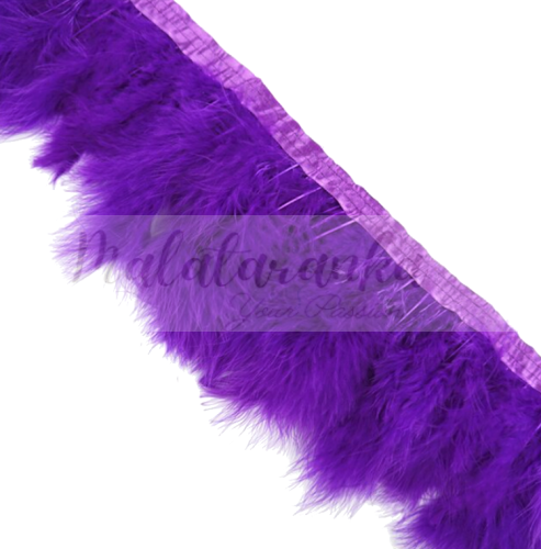 Pióra na taśmie marabut FIOLETOWE