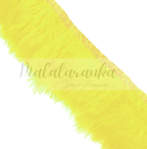 Pióra na taśmie marabut ŻÓŁTE 1m puszyste