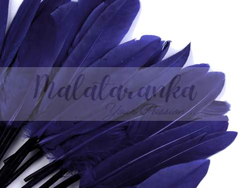 Pióra lotki kacze 9-14 cm GRANATOWY