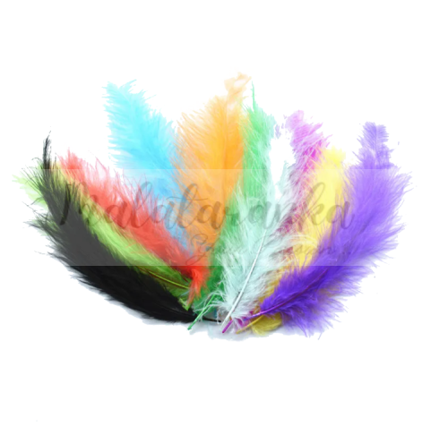Pióra strusia puchowe 10-18 cm MIX KOLORÓW 20 szt