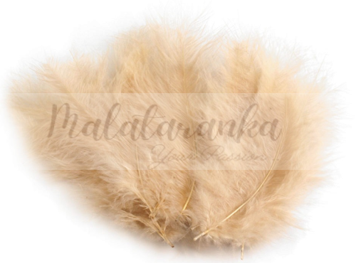 Pióra strusia puchowe 10-18 cm KREMOWE