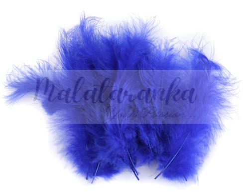 Pióra strusia puchowe 10-18 cm NIEBIESKI KRÓLEWSKI